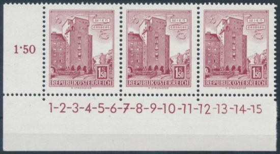 Briefmarke mit Symbolzahl(en)